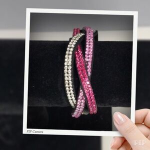 Pink Braided Single Wrap Bracelet